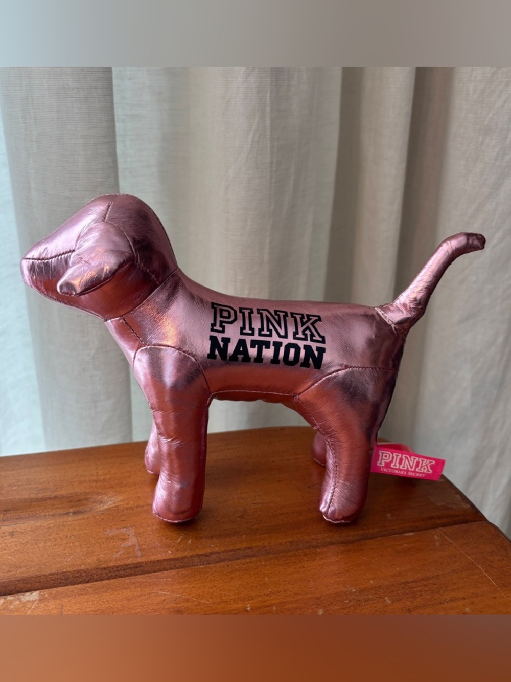 Shiny Metallic Pink VS PINK Nation Dog Limited Edition from Victoria's Secret